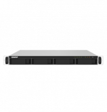 SMB QNAP TS-432PXU-2G 4-Bay quad-core AL324 64-bit 1.7 GHz rackmount NAS with 250W PSU, 2GB DDR4 UDIMM RAM (max 1x16GB), SATA 6Gb/s, 2x 10GbE SFP+ LAN, 2x2.5 GbE LAN, 1x PCIe Gen2 x2 slot. W/o RAIL-B02
