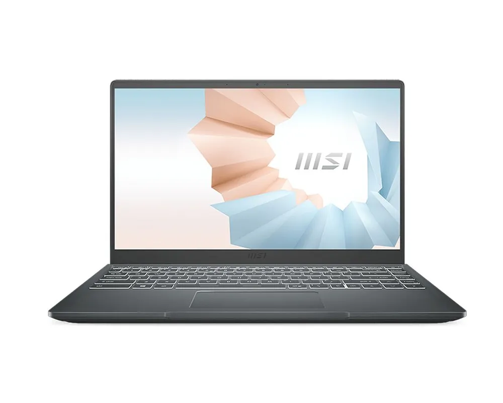 14"Ноутбук MSI Modern 14 B5M-244XRUIPS, AMD Ryzen 5 5500U 2.1ГГц, 16ГБ, 512ГБSSD, AMD Radeon,noOS