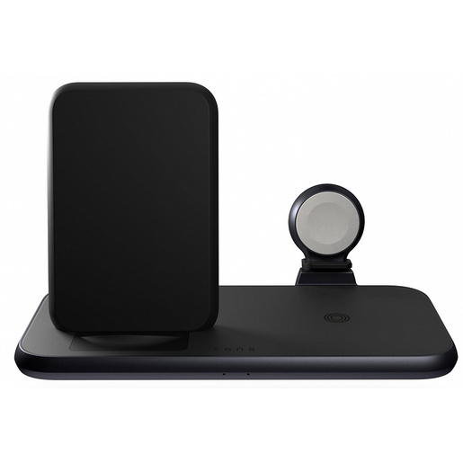 Беспроводное зарядное устройство ZENS Aluminium 4 in 1 Stand Wireless Charger with 45W USB PD черный