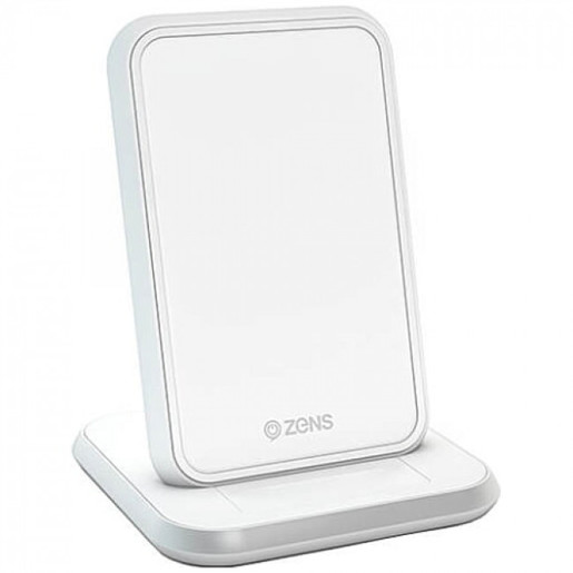 Беспроводное зарядное устройство ZENS Stand Aluminium Wireless Charger. Цвет белый.
