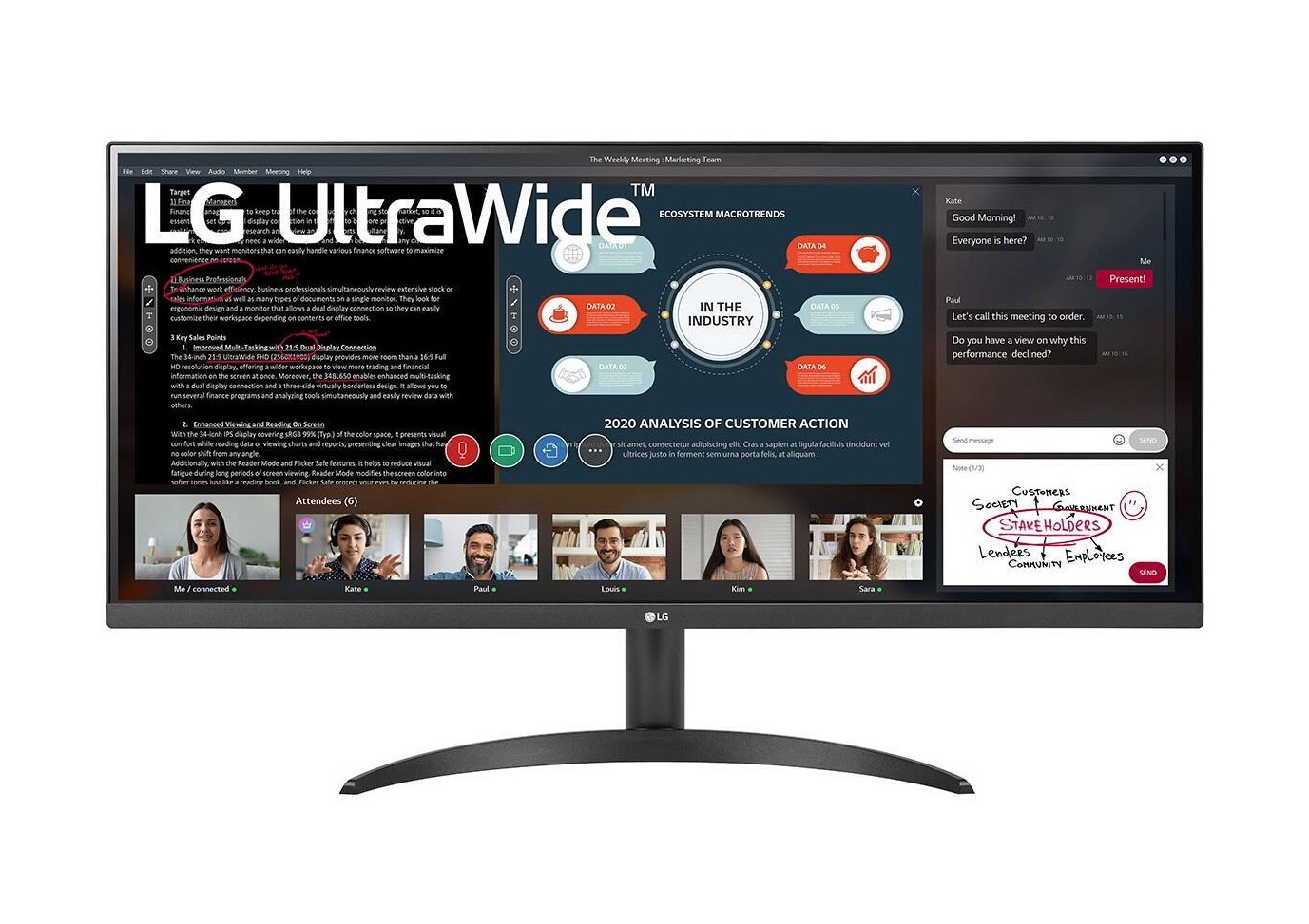 Монитор LG 34" 34WP500-B