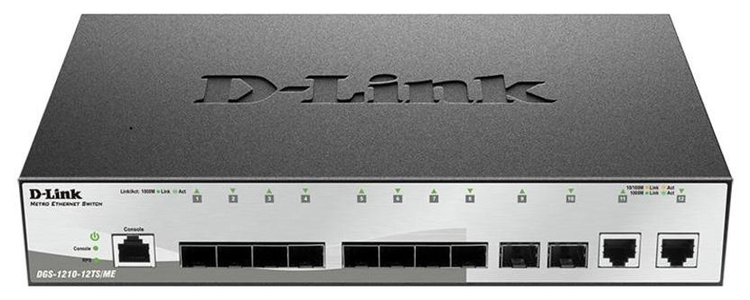 Коммутатор D-Link DGS-1210-12TS/ME 2G 10SFP управляемый