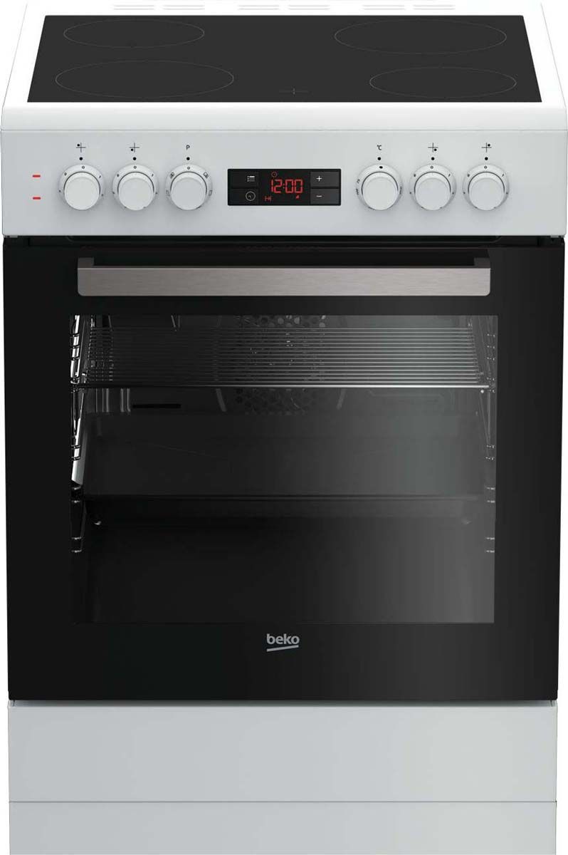 Электрическая плита BEKO FSM 67300 GWS, белый/черный