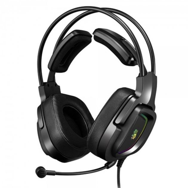 Наушники A4Tech Bloody G575P [закрытые, 20-20КГц, микр.,RGB, каб. 2м, разъем USB+3.5 Jack, черный]