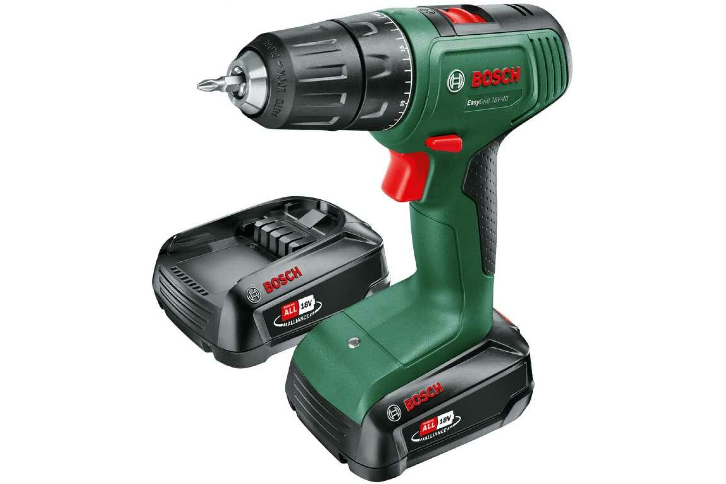 Дрель-шуруповерт Bosch EasyDrill 18V-40 аккум. патрон:быстрозажимной (06039D8005)