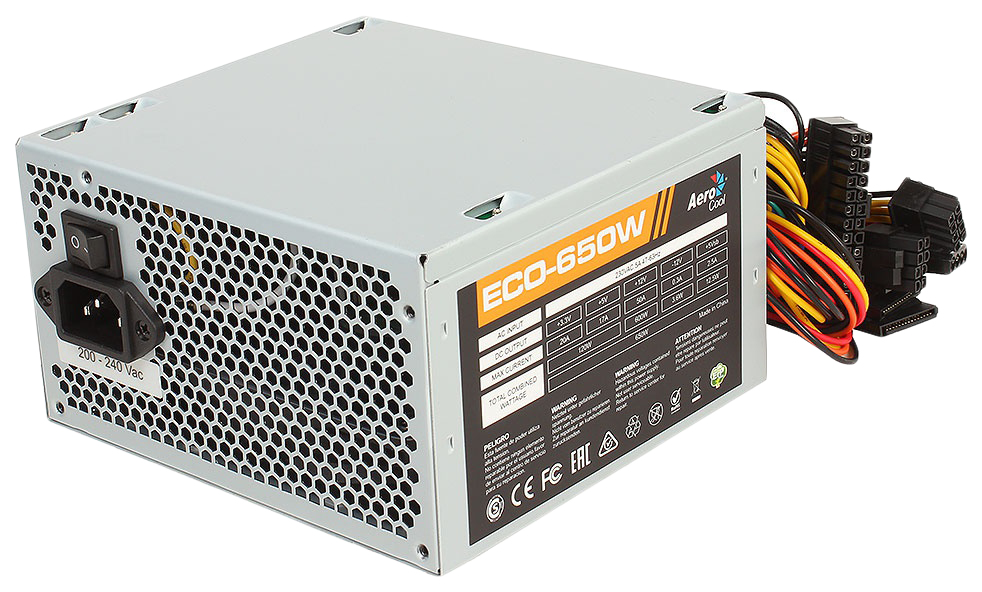 Блок питания ATX 650W ECO-650 4710700957912 AEROCOOL