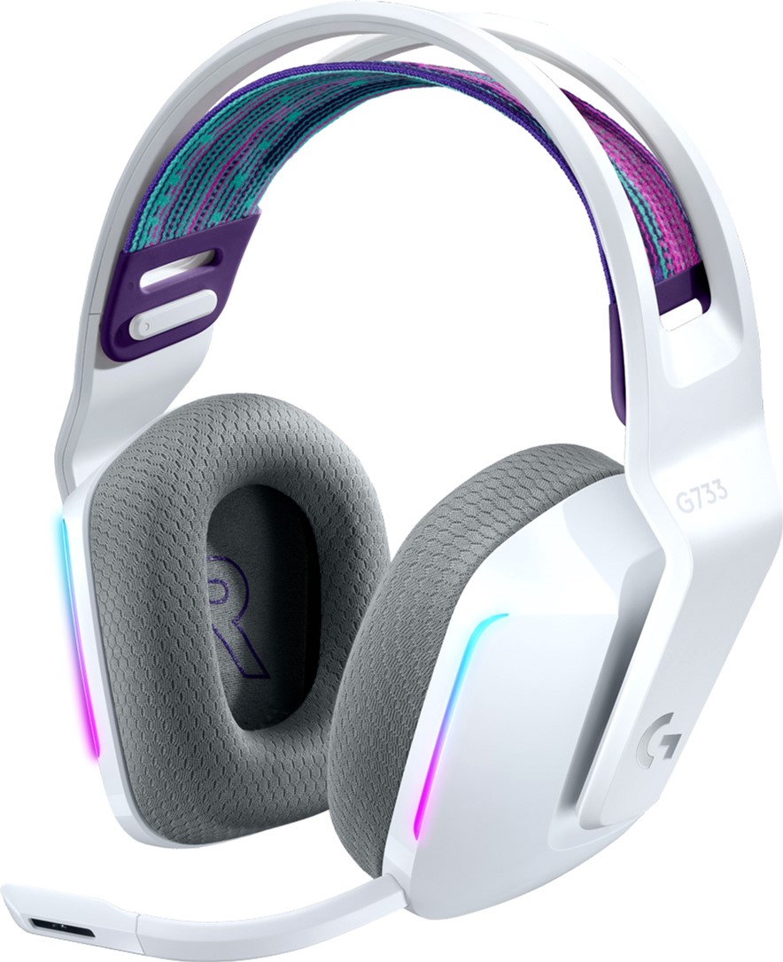 Наушники игровые беспроводные Logitech G733 LIGHTSPEED WHITE закрытые, 7.1, радиоканал, белые]
