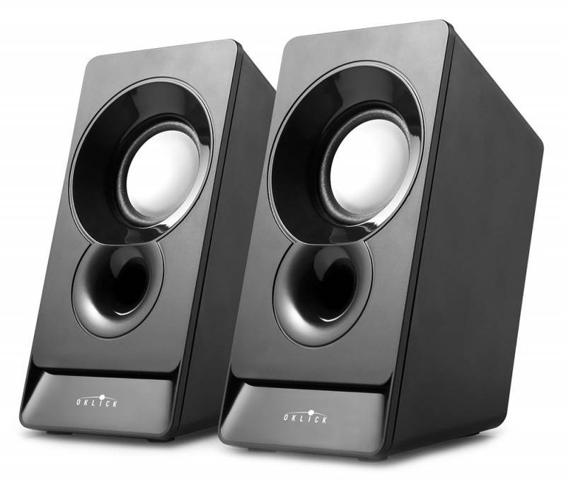 Колонки Оклик OK-165 2.0 черный 6Вт