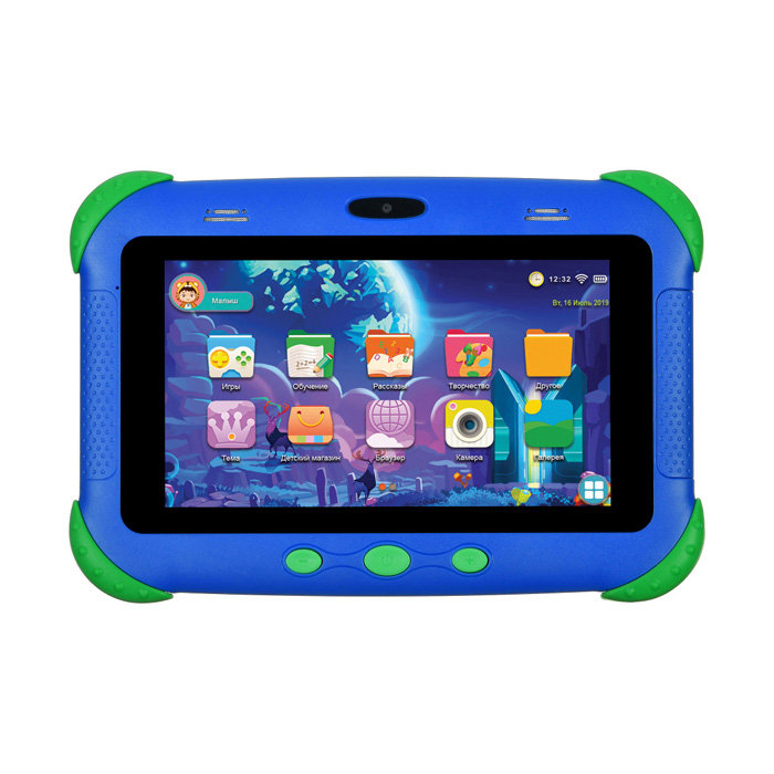 7" Детский планшет Digma CITI Kids 32 ГБ 3G синий [1024x600, IPS, 4х1.3 ГГц, 2 ГБ, BT, GPS, 2800 мА*ч, Android 9.x+]