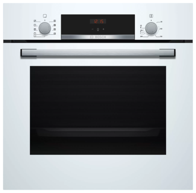 Электрический духовой шкаф Bosch HBF534EW0Q [67 л, стекло, дисплей, каталитическая, утапл., сенсор, белый] РК
