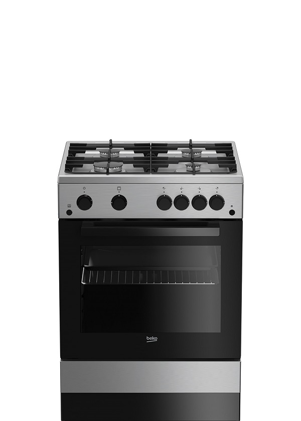 Газовая плита BEKO FSGT62130DXO 7787182115, серебристый/черный