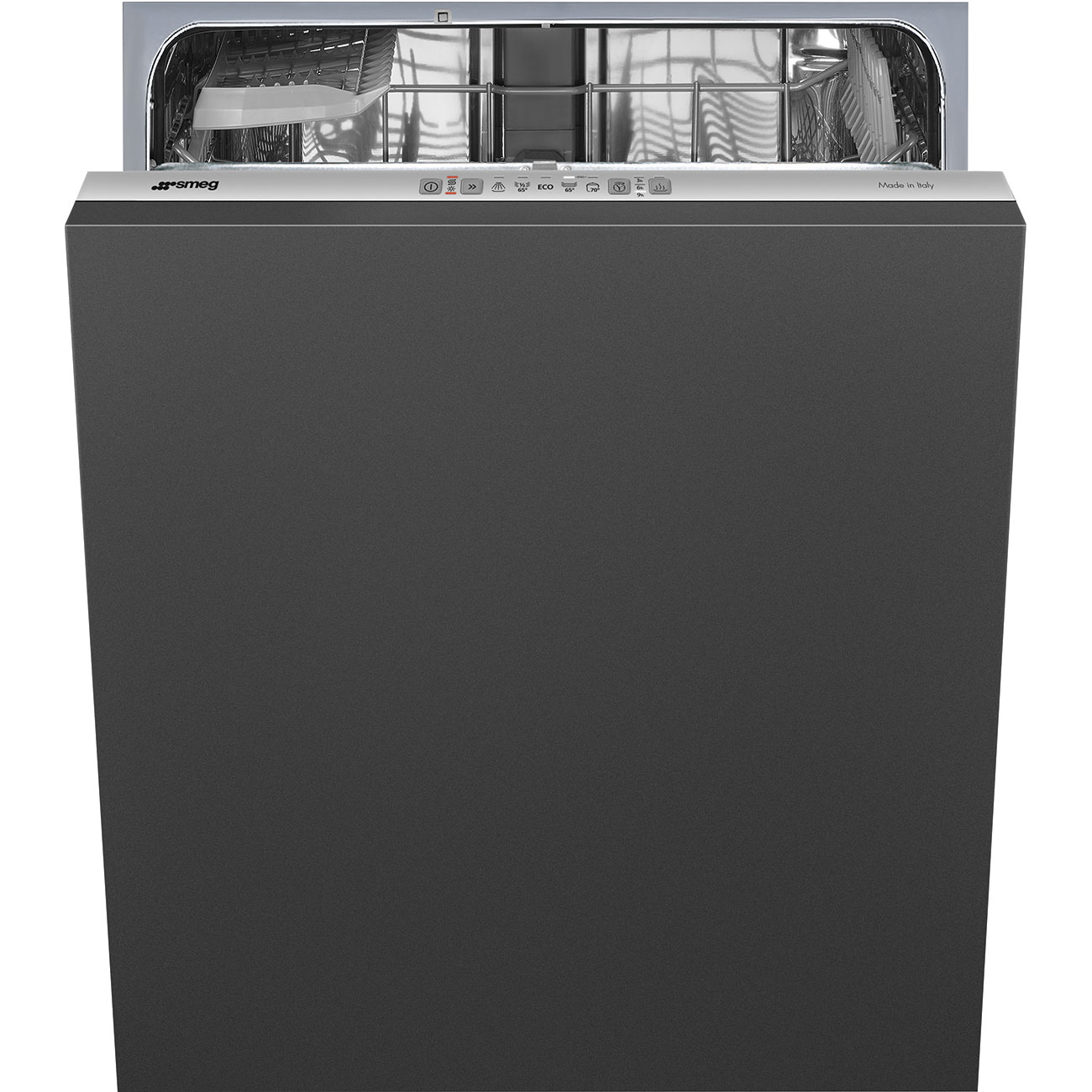 Полностью встраиваемая посудомоечная машина, Smeg STL281DS, черный