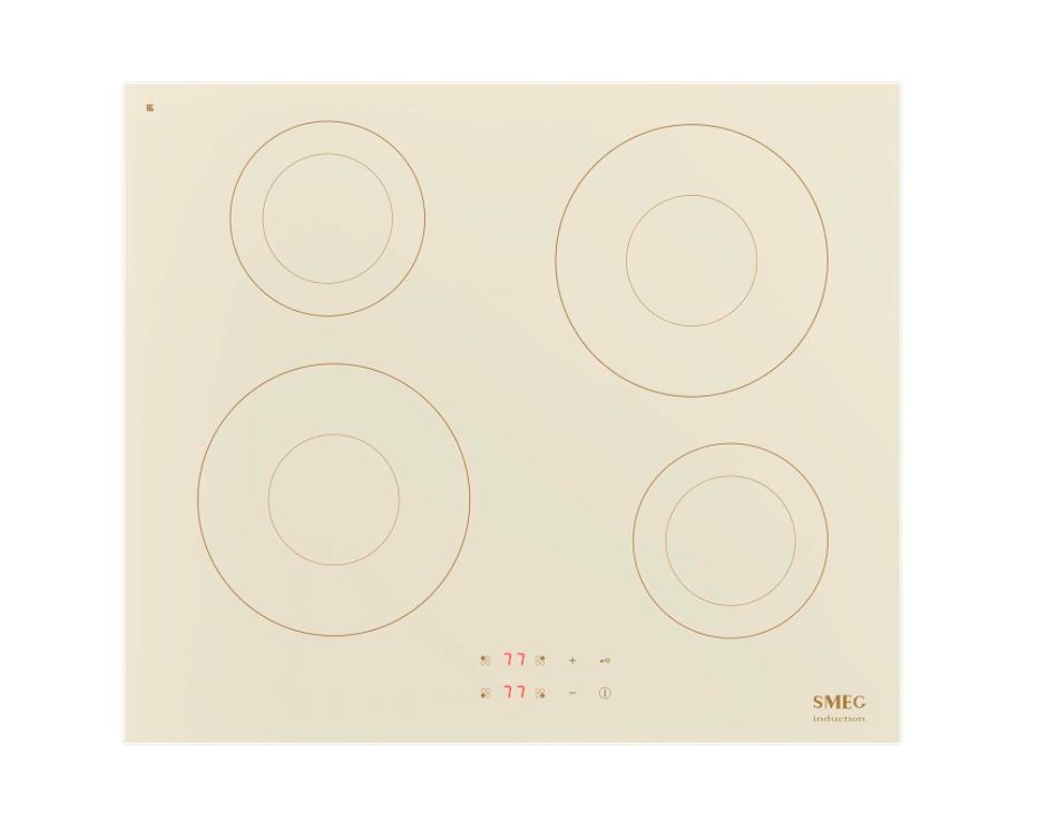 Индукционная варочная панель, Smeg SI2641DP, кремовая