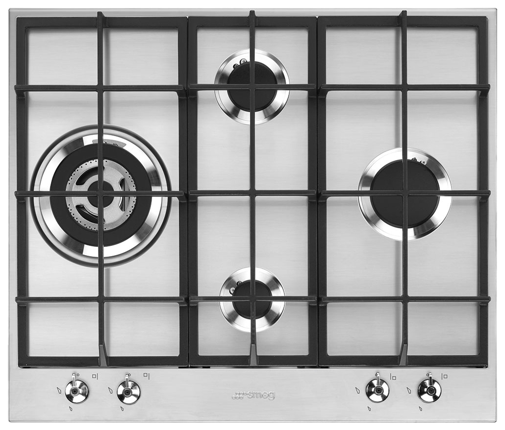 Встраиваемая газовая панель SMEG/ Газ,  Classica,газовая варочная панель, 60 см,нержавеющая сталь