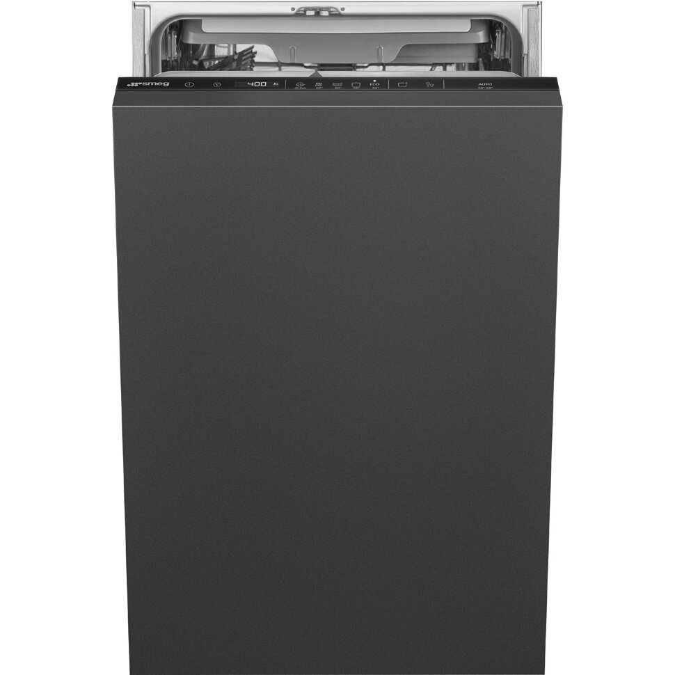 Полностью встраиваемая посудомоечная машина, Smeg ST4523IN, черный