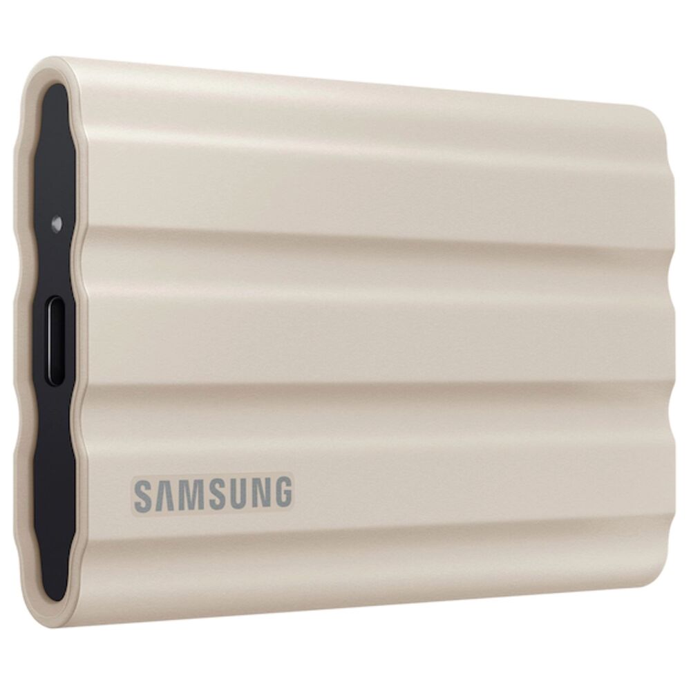 Внешний SSD Samsung 1Tb T7 Shield, USB 3.2 Gen 2 Type-C, бежевый (MU-PE1T0K/WW)