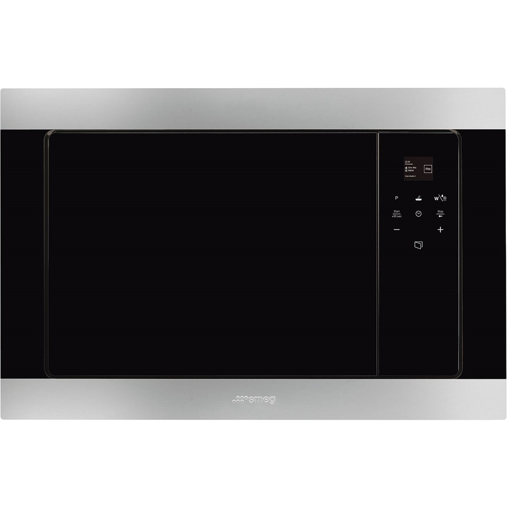 Встраиваемая микроволновая печь Smeg FMI320X2 [850 Вт, 20 л, гриль, дисплей, серебристый, черный]
