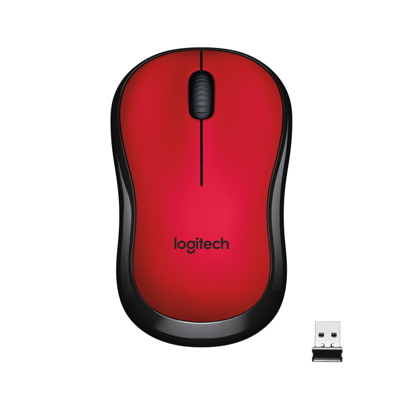Мышь беспроводная Logitech M220 Silent - красный, 910-004897