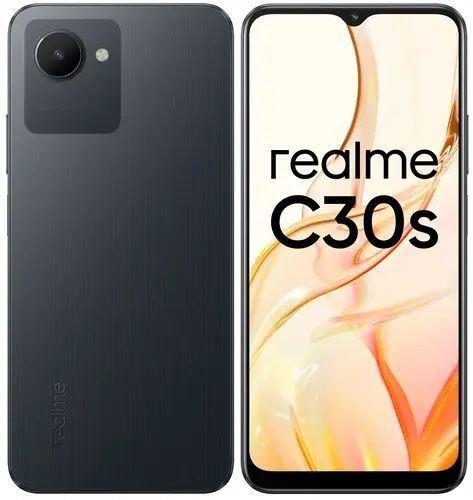 Смартфон Realme C30s, 6.5" 720x1600 IPS, Unisoc SC9863, 4Gb RAM, 64Gb, 3G/4G, Wi-Fi, BT, Cam, 2-Sim, 5000 мА⋅ч, Micro-USB, Android 12 Go, черный (6053074)