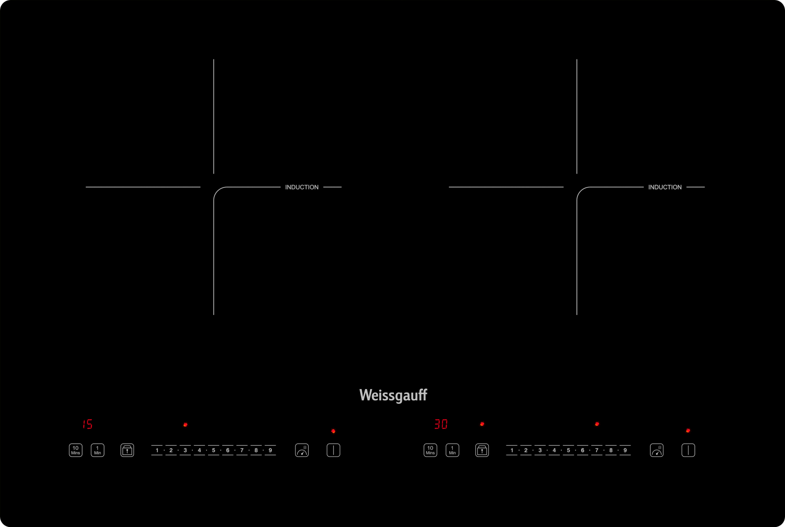 Индукционная варочная поверхность Weissgauff HI 412 H черный