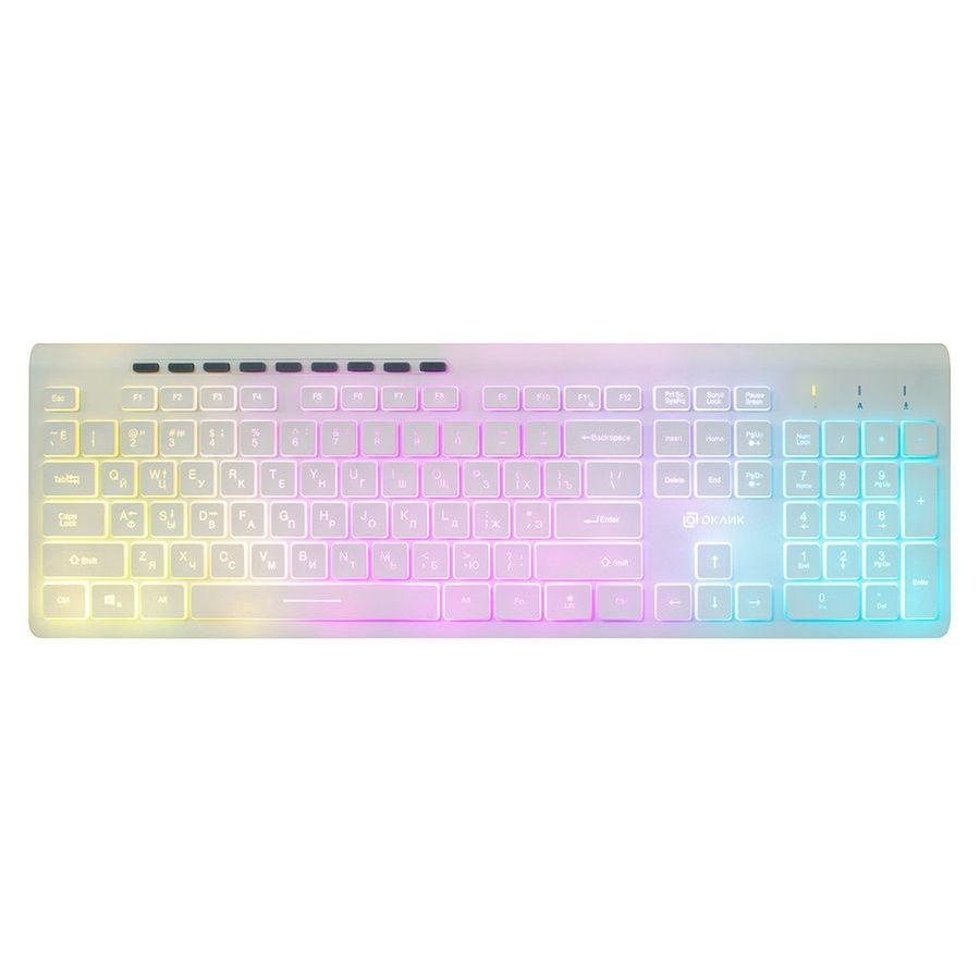 Клавиатура Oklick 490ML,  USB, белый [1067205]