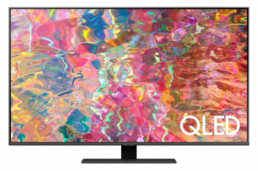50" Телевизор Samsung QE50Q80BAUXCE, QLED, 4K Ultra HD, серебристый, СМАРТ ТВ, Tizen OS