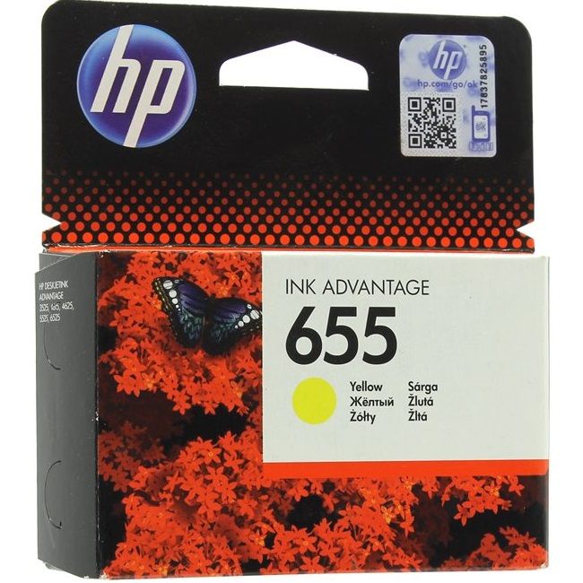 Картридж для струйного принтера HP 655 CZ112AE, Yellow