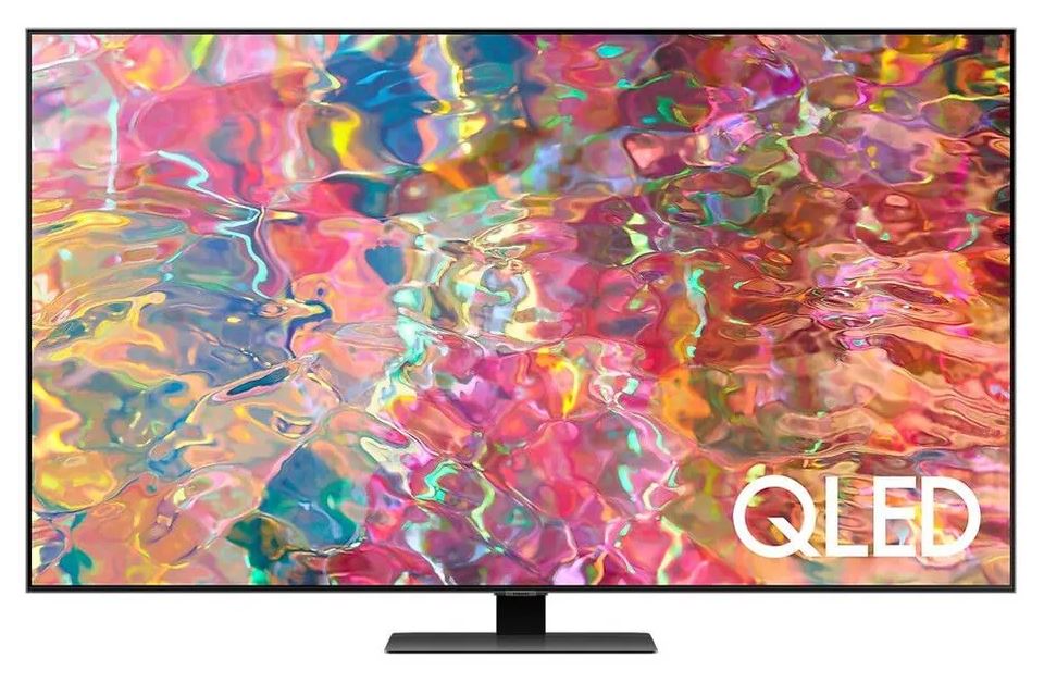 55" Телевизор Samsung QE55Q80BAUXCE, QLED, 4K Ultra HD, серебристый, СМАРТ ТВ, Tizen OS