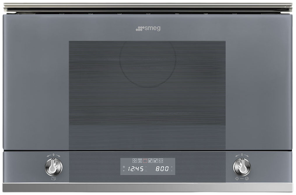 Встраиваемая микроволновая печь Smeg MP122S1, 850 Вт, серебристый