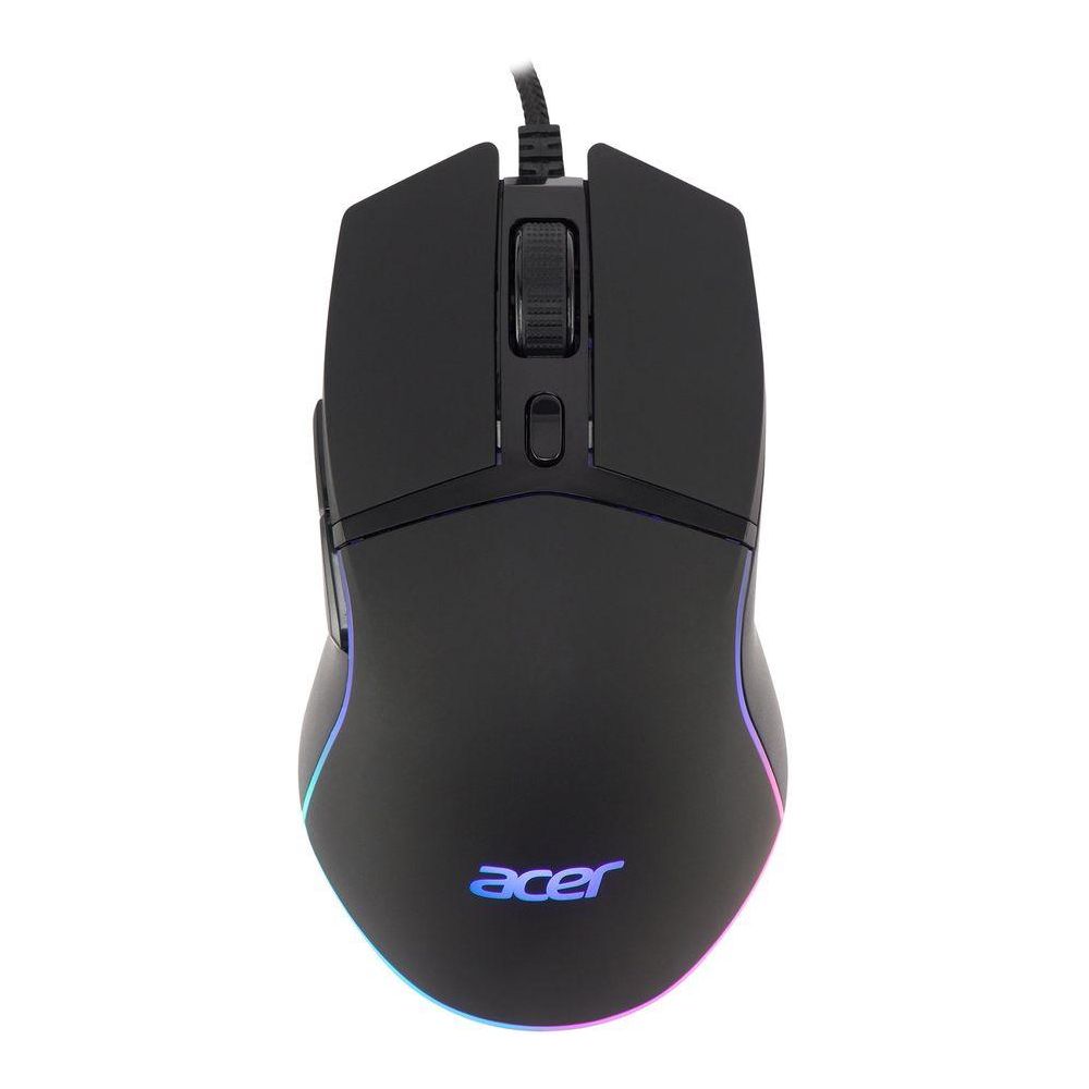 Мышь проводная ACER OMW121, 6400dpi, оптическая светодиодная, USB, черный