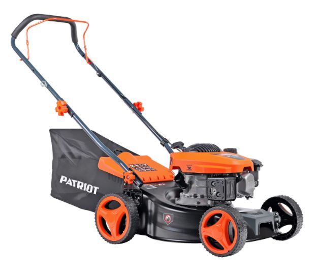 Бензиновая газонокосилка PATRIOT PT 400, 3.5 л.с., 41 см, серый/оранжевый