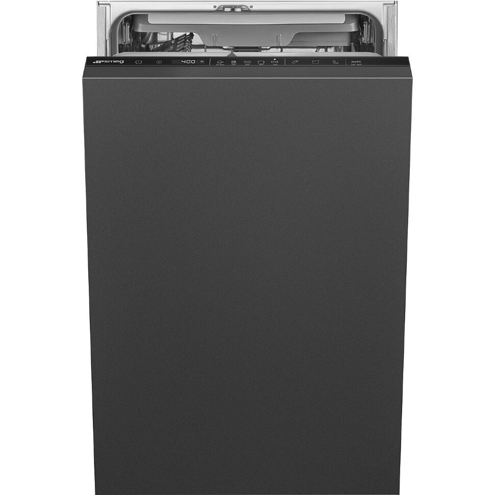 Полностью встраиваемая посудомоечная машина, Smeg ST4533IN, черный
