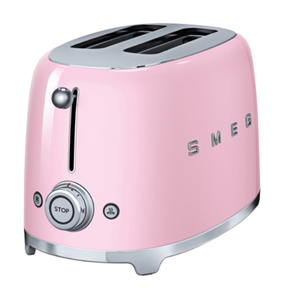 Тостер Smeg TSF01PKEU на 2 ломтика, розовый