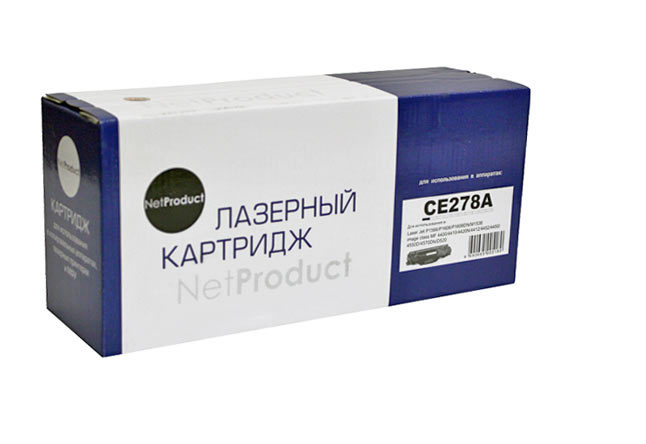 Картридж NetProduct CE278A для HP LJ Pro P1566/P1606dn/M1536dnf Black c чипом (1200120920)