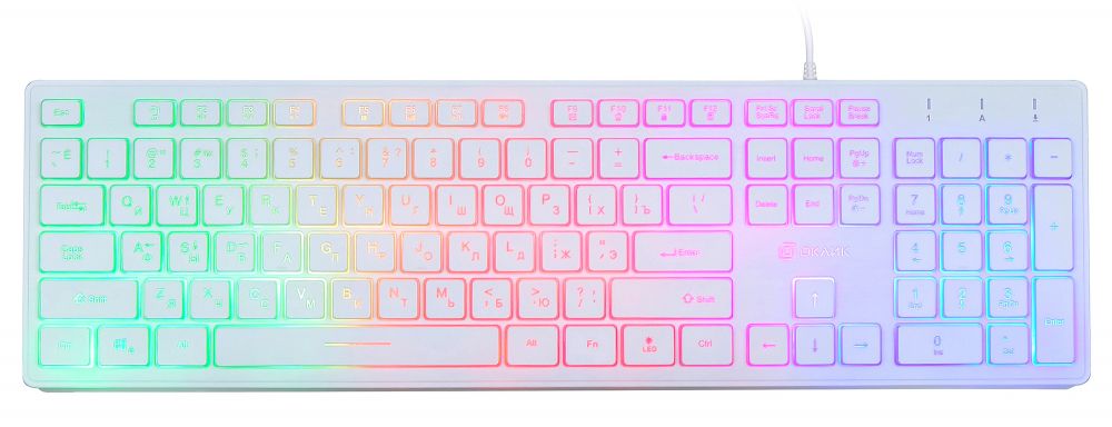 Клавиатура Oklick 550ML,  USB, белый [1061618]