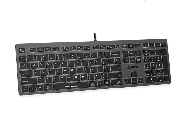 Клавиатура A4Tech Fstyler FX60 серый USB slim LED (FX60 GREY / NEON)