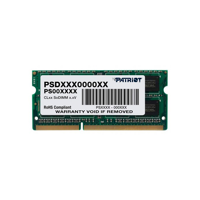 Память DDR3 4Gb 1333MHz Patriot PSD34G13332S RTL PC3-10600 SO-DIMM