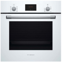 Электрический духовой шкаф Bosch Serie 2 HBF512BV1R [66 л, стекло, дисплей, очистка паром, сенсор, белый]