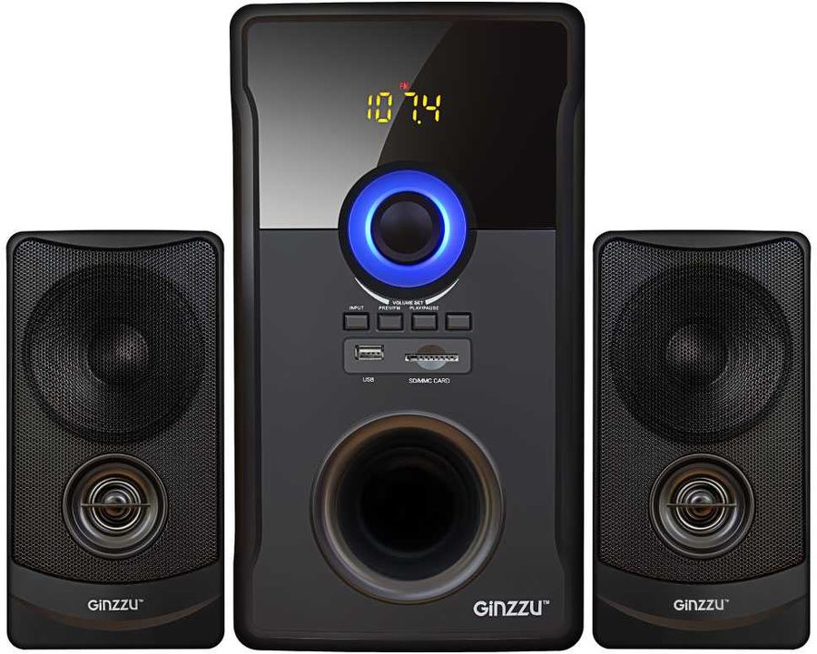Акустическая система Ginzzu GM-426 2.1, 60W/BT/USB/SD/FM/ДУ