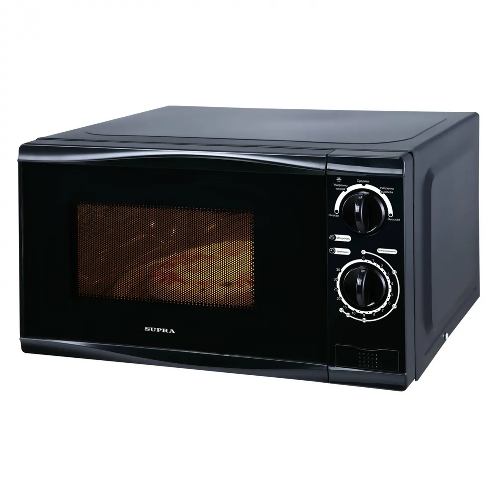 Микроволновая печь SUPRA 20MB75 [20 л, 700 Вт, переключатели - поворотный механизм, черный]