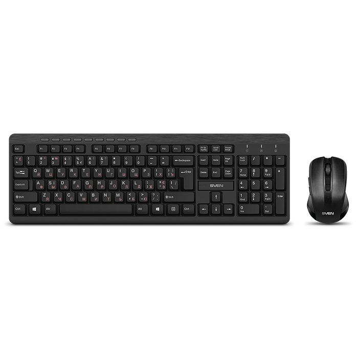 Клавиатура + мышь Sven KB-C3400W, беспроводная, USB, черный (SV-018887)