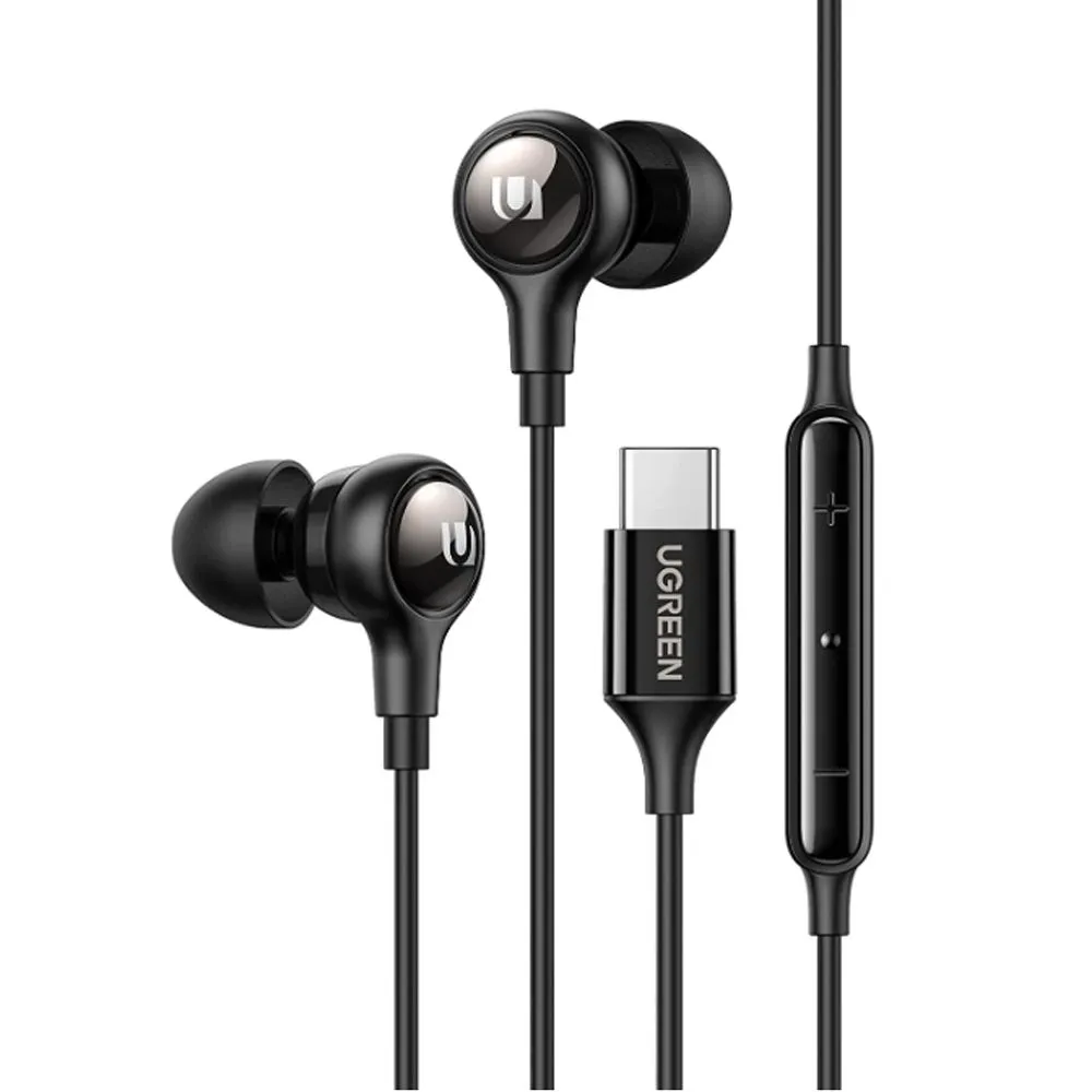 Наушники проводные UGREEN EP103 (30638) In-Ear Earphones with Type-C.  Цвет: черный