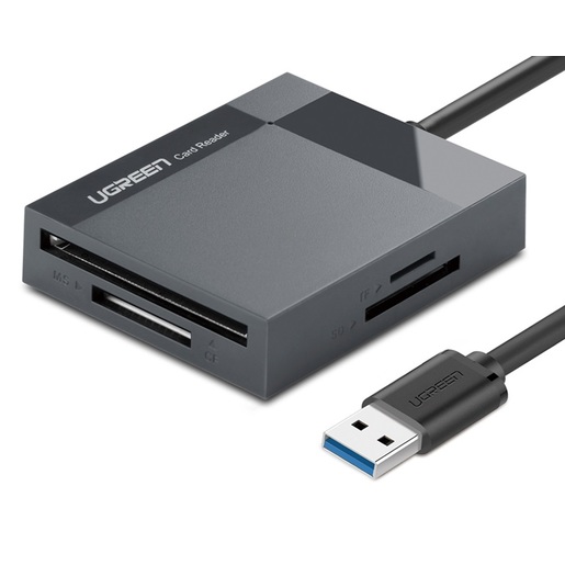 Кардридер UGREEN CR125 (30333) USB 3.0 All-in-One Card Reader. Длина 50 см. Цвет: серый