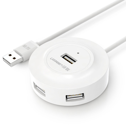 Хаб USB Ugreen CR106 USB 2.0 Hub 4 Ports 1m White 20270