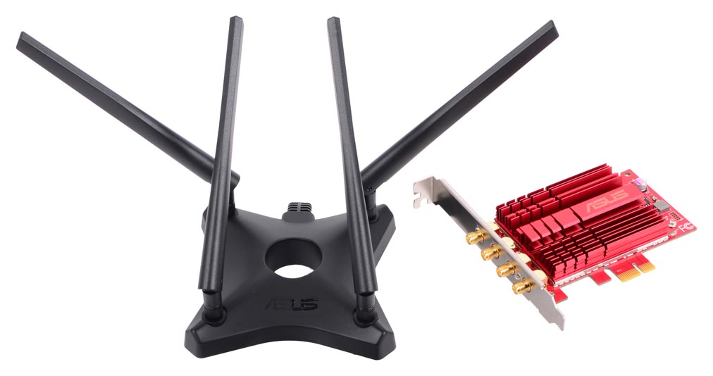 Сетевой адаптер WiFi Asus PCE-AC88 AC3100 PCI Express x1