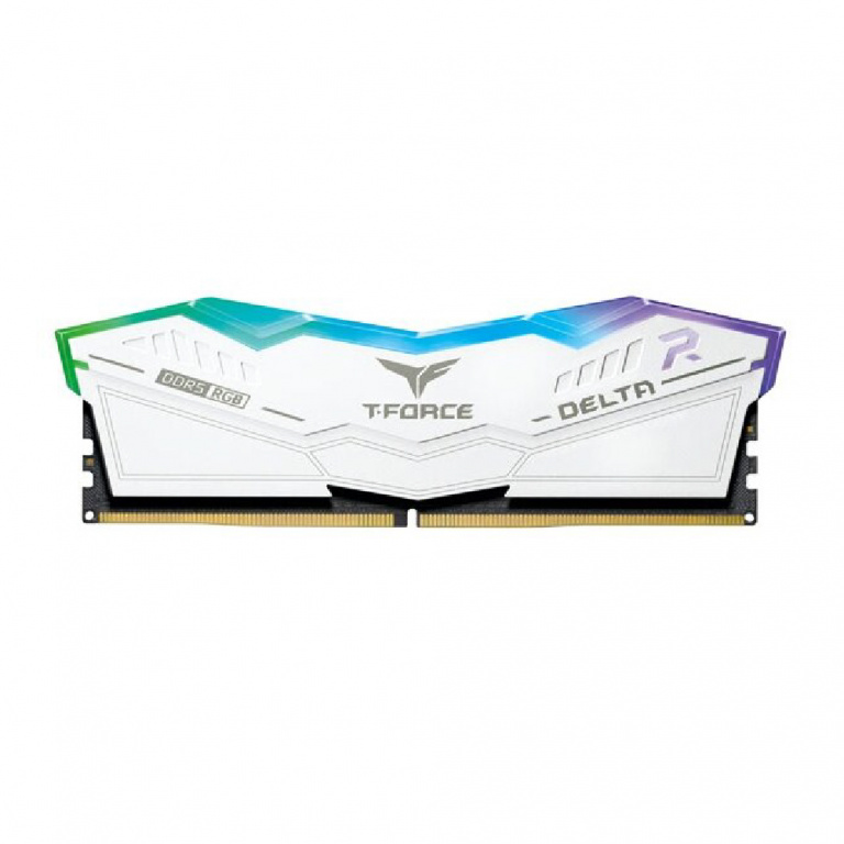 Модуль памяти DDR5 TEAMGROUP T-Force Delta RGB 32GB (2x16GB) 6200MHz CL38 (38-38-38-78) 1.25V / FF4D532G6200HC38ADC01 / White