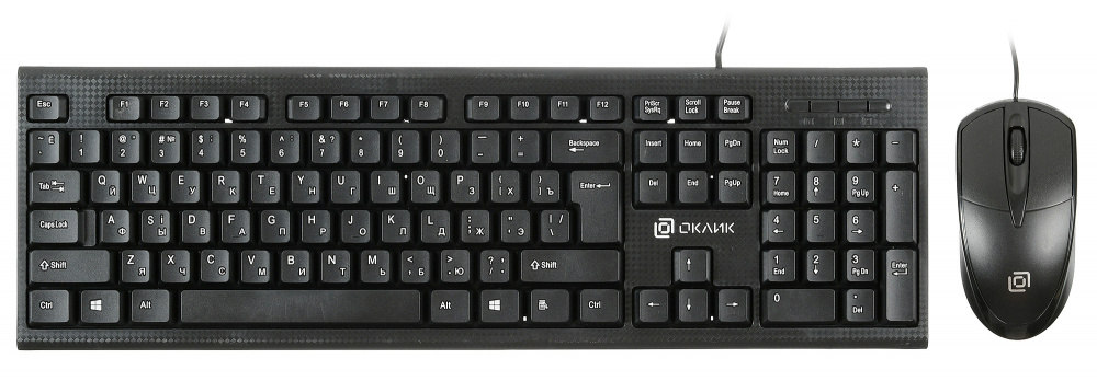 Комплект (клавиатура + мышь) OKLICK 640M черный USB