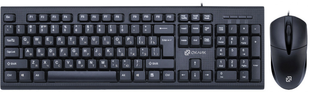 Комплект (клавиатура + мышь) OKLICK 640M черный USB