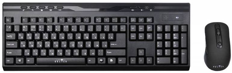 Комплект (клавиатура+мышь) Oklick 280M, USB, беспроводной, черный [337456]