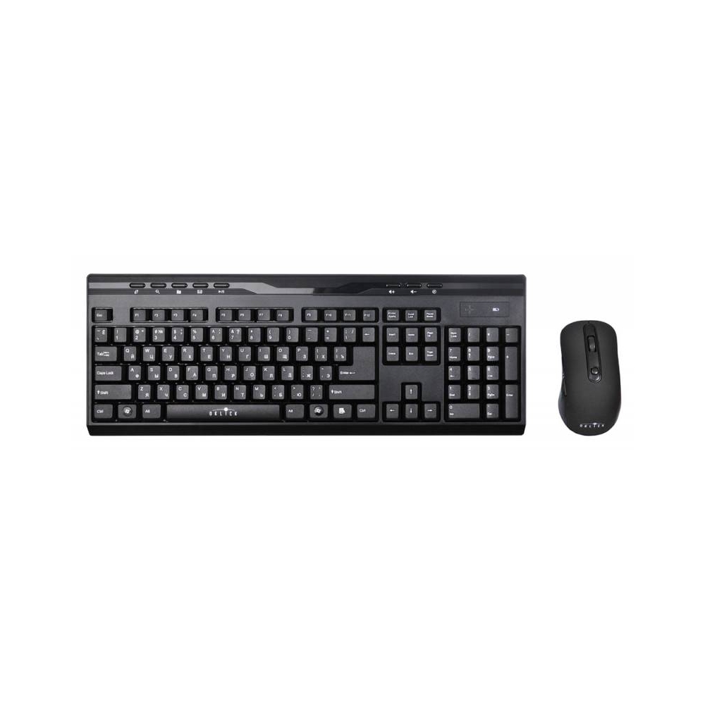 Комплект (клавиатура+мышь) Oklick 280M, USB, беспроводной, черный [337456]